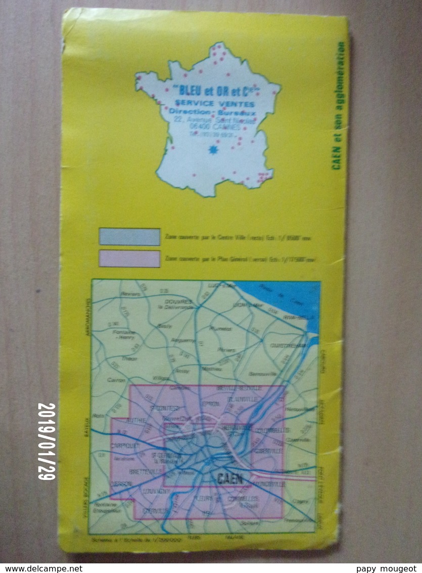 Caen - Plan Guide Cités 2000 - Strassenkarten