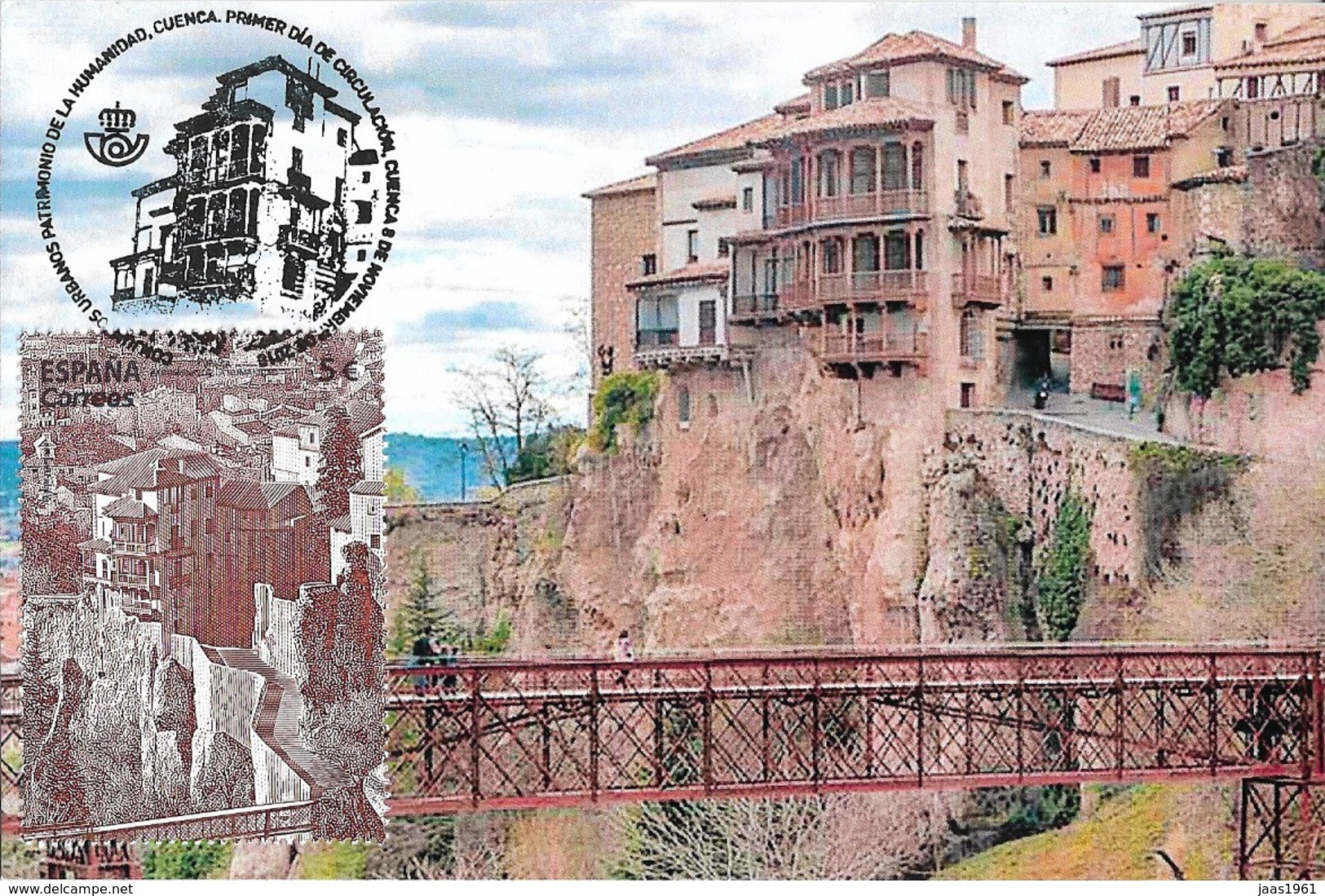 SPAIN. MAXICARD FIRST DAY. HANGING HOUSES. CUENCA 2018 - Tarjetas Máxima