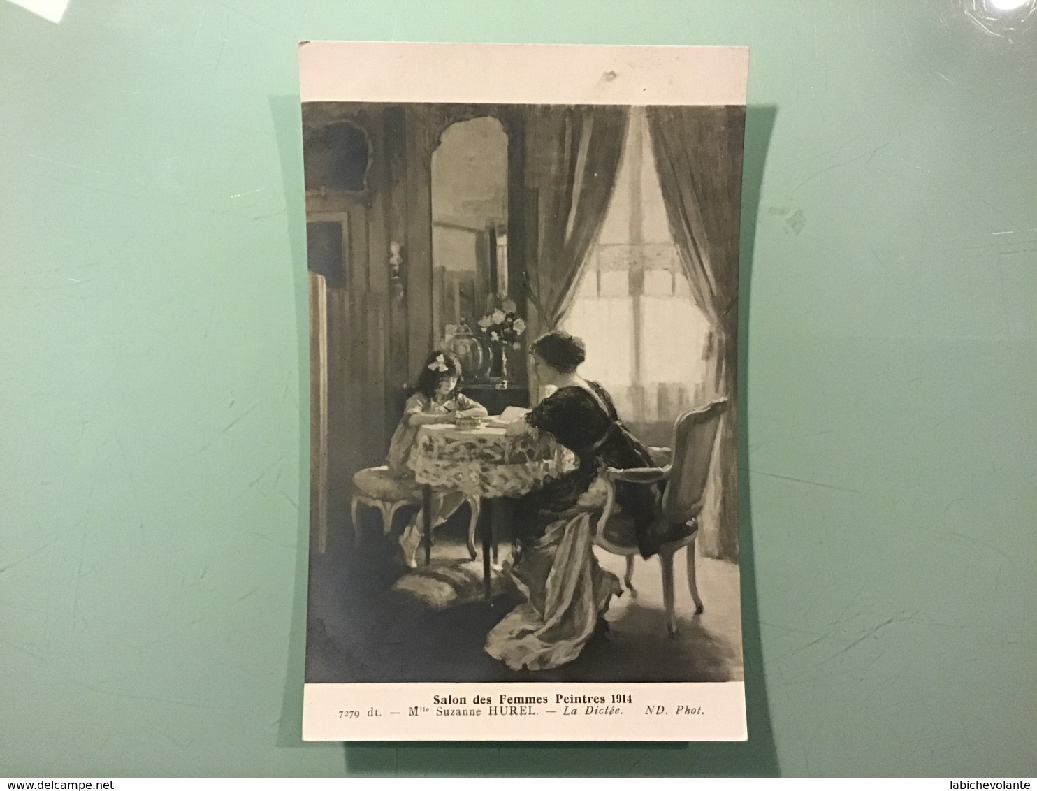 Mlle Suzanne HUREL. — La Dictée — Salon Des Femmes Peintres 1914 - Peintures & Tableaux
