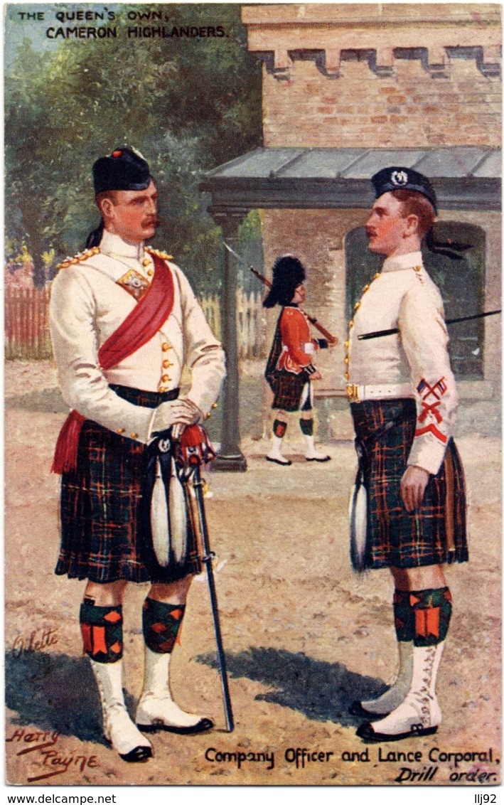 CPA Militaria - TUCK And Son "Oilette" - 9883. The Queen's Own Cameron Highlanders. Company Officer And Lance Corporal - Other & Unclassified