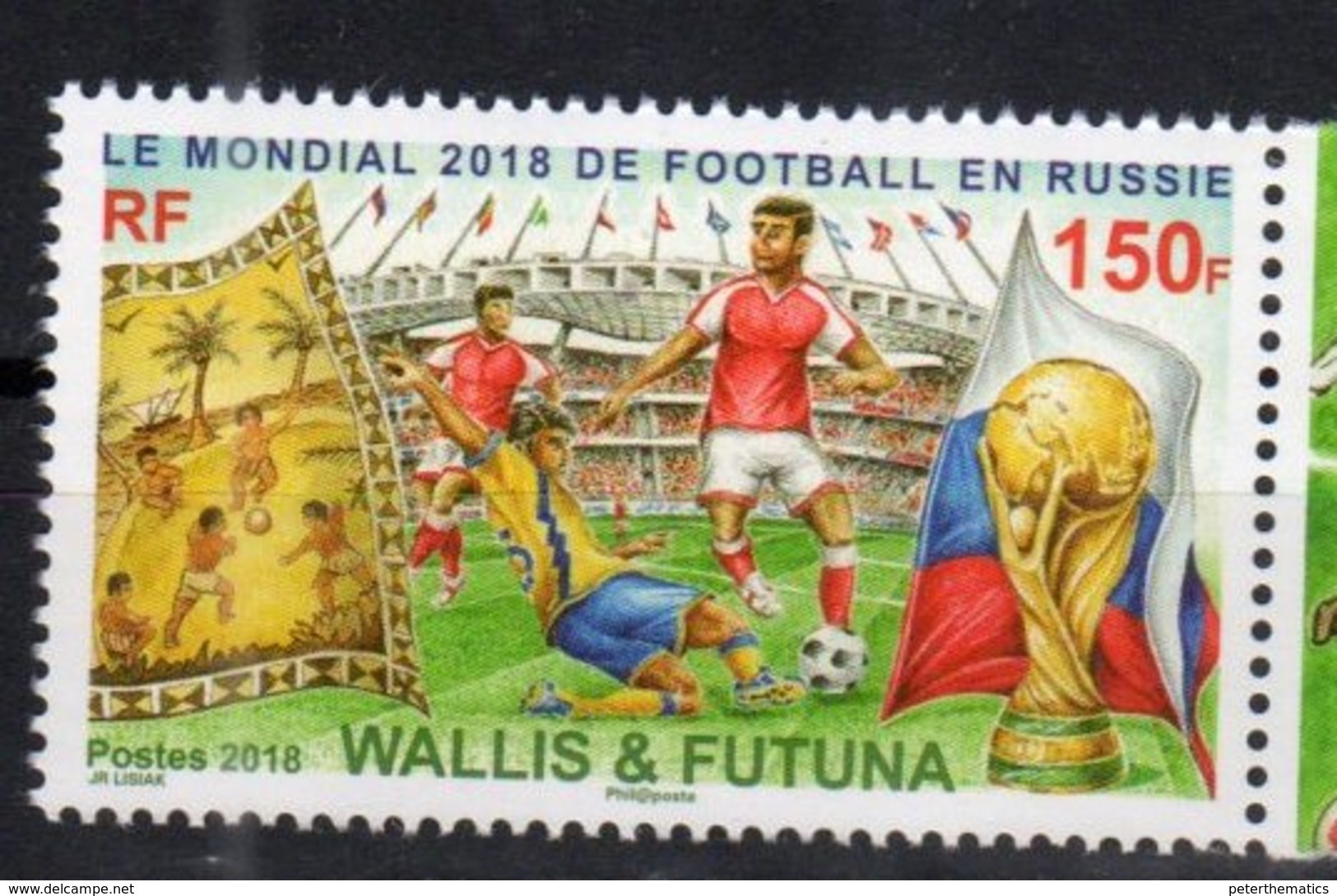 WALLIS ET FUTUNA, 2018, MNH, FOOTBALL, SOCCER,  RUSSIA WORLD CUP , 1v - 2018 – Russia