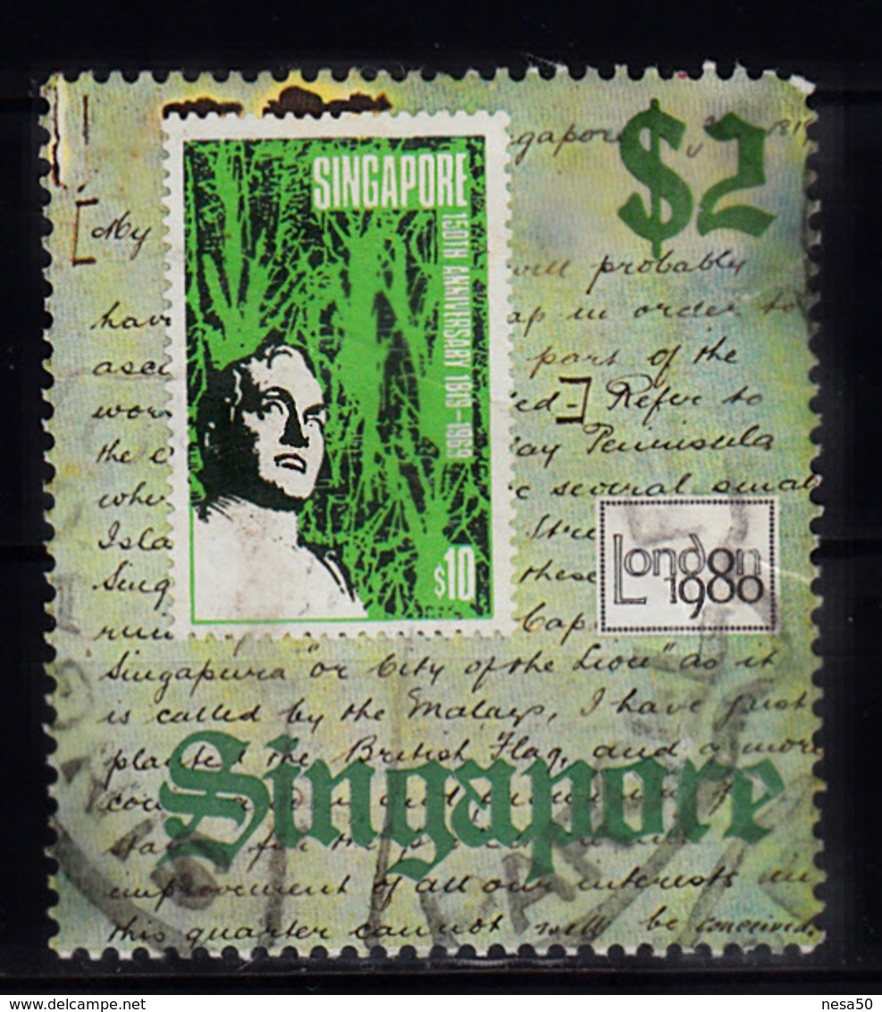 Singapore 1980 Mi Nr 358, Brief Van Sir Stamford Raffles - Singapore (1959-...)