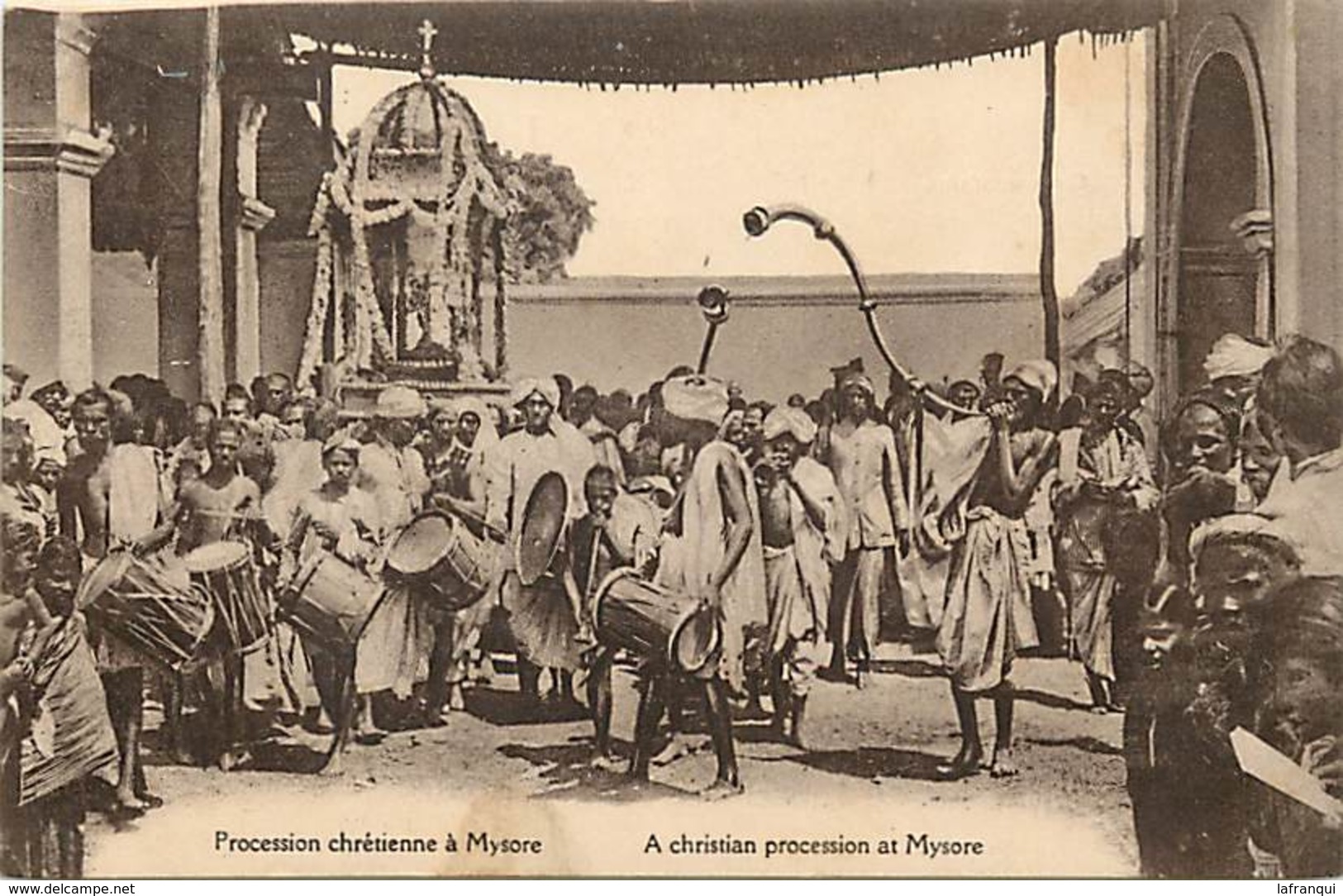 Pays Div -ref P715- Inde - India - Procession Chretienne A Mysore - A Christian Procession At Mysore - - Inde