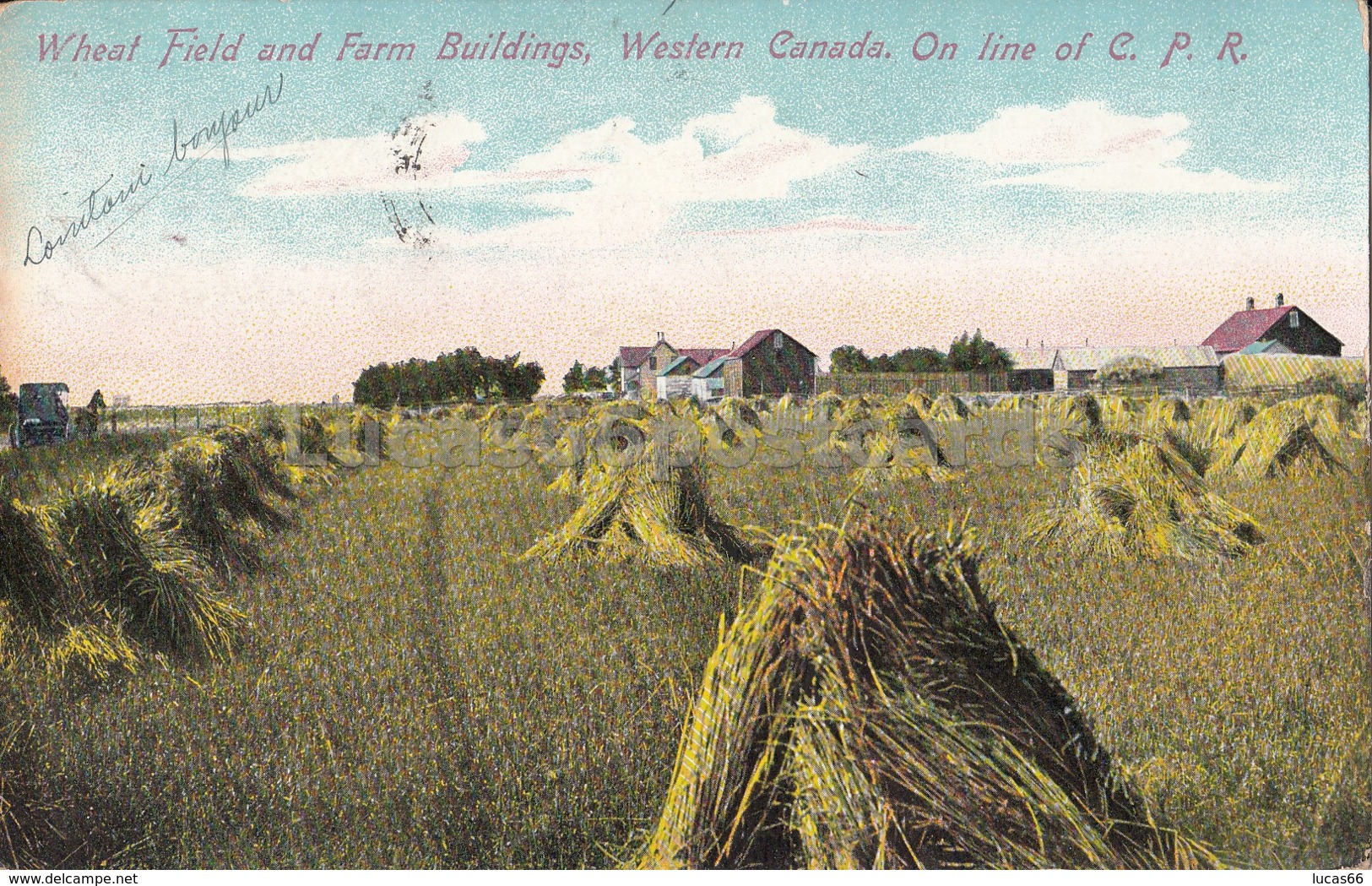 Wheat Field And Farm Buildings, Western Canada, On Line Of Canadian Pacific Railway - Altri & Non Classificati