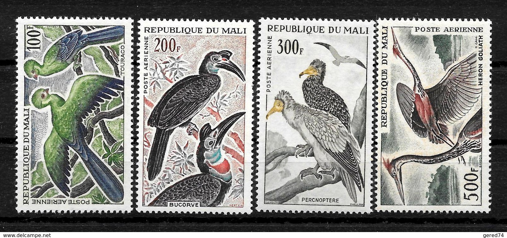 MALI Afrique  : "Oiseaux" Poste Aérienne  25 à 28 ** (cote 43,50 €) TB - Malí (1959-...)