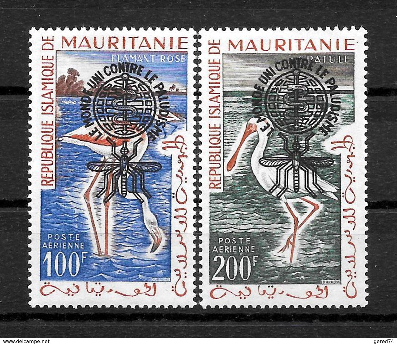 MAURITANIE Afrique  : "Oiseaux" Poste Aérienne  20A/20B ** (cote 46,00 €) TB - Mauritania (1960-...)