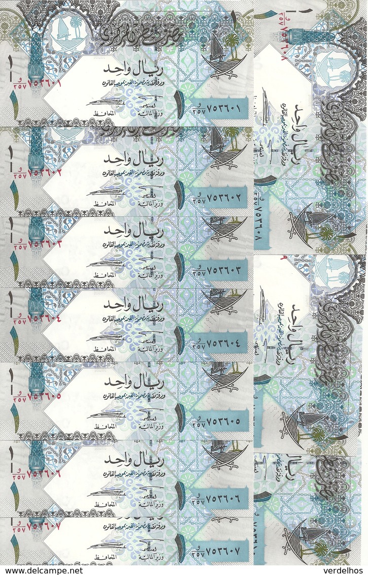 QATAR 1 RIYAL ND2008 UNC P 28 ( 10 Billets ) - Qatar