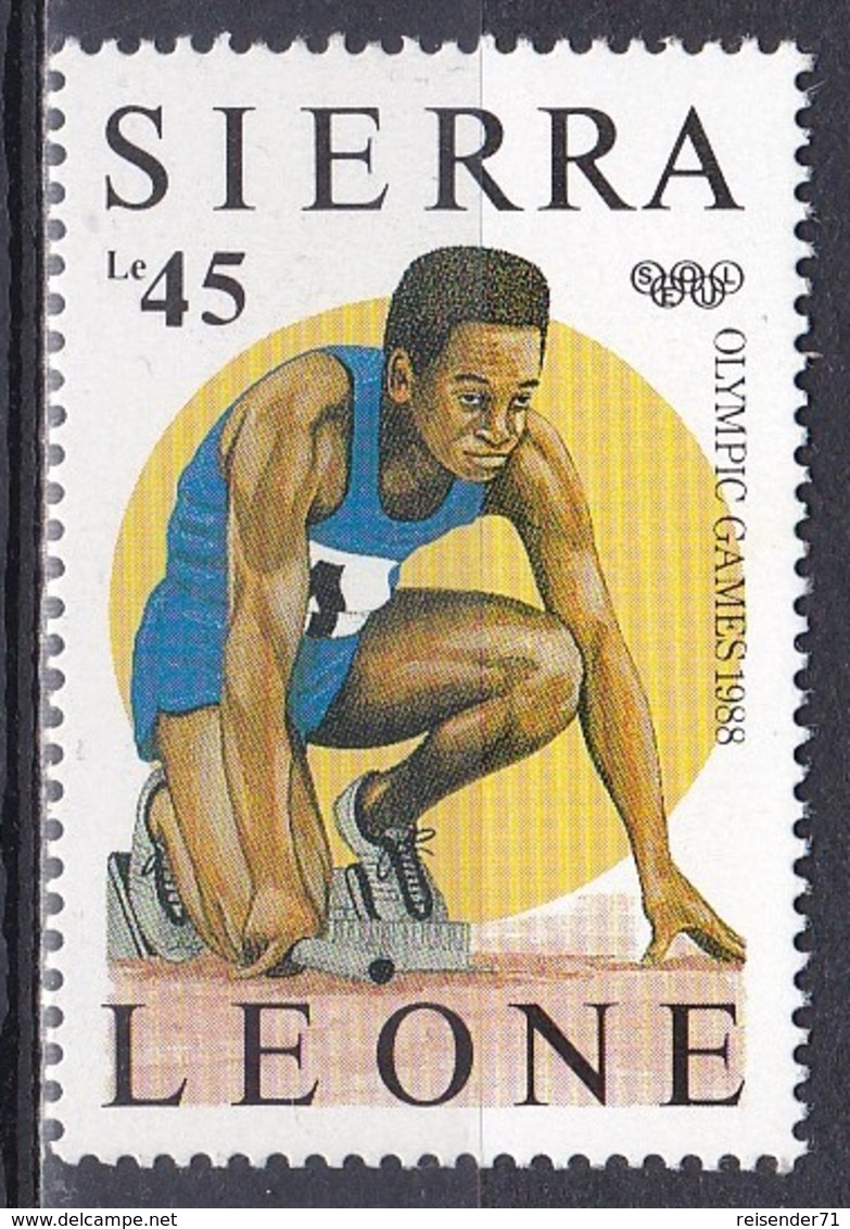 Sierra Leone 1987 Sport Spiele Olympia Olympics IOC Seoul Leichtathletik Athletics Laufen, Mi. 999 ** - Sierra Leona (1961-...)