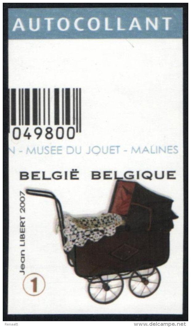 Belgium 2008 Mi. 3802 COB 3755 Imperforated MNH, Children's Toys, Pram, Baby /Puppet Carriage, Landau - Marionnettes