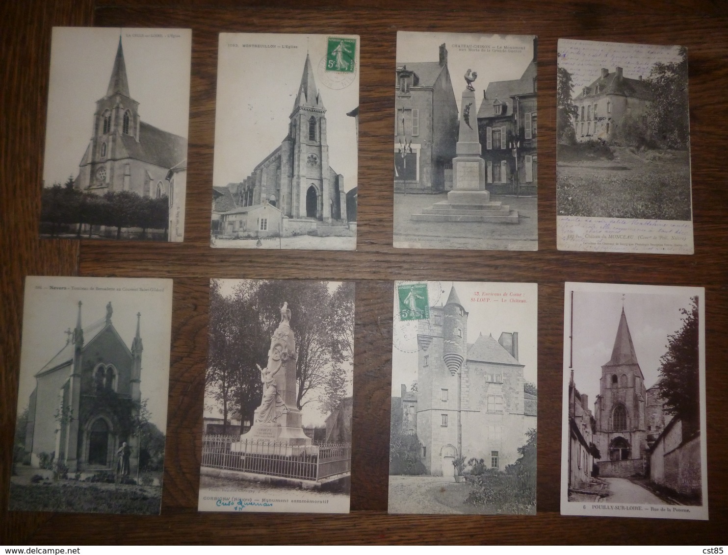 Lot de 109 Cartes Postales du Département de la NIEVRE 58 - Nombreux Villages