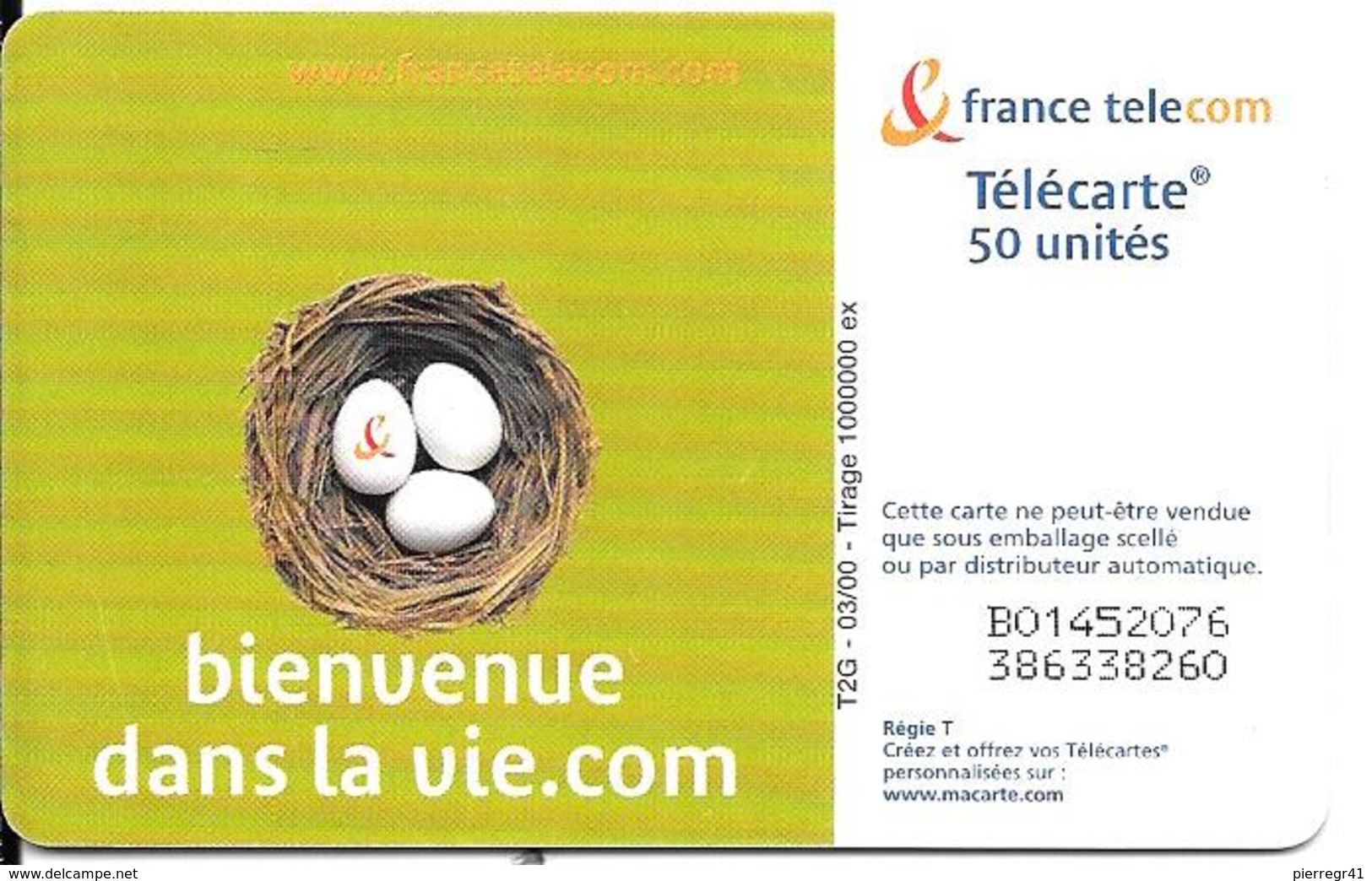 CARTE°-PUBLIC-F 1042-GEM2-50U-03/00-VIE.COM ROLLER-UTILISE-TBE- - 2000