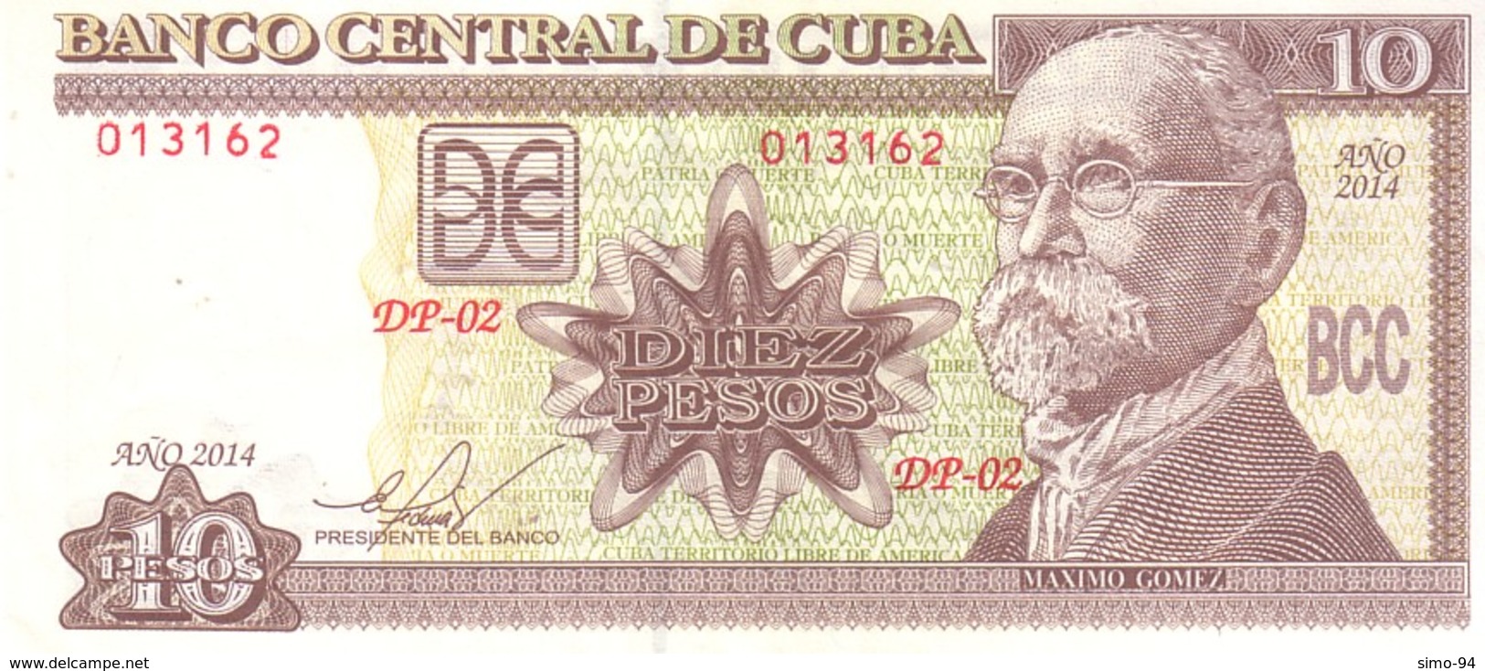 Cuba P.117 10 Pesos 2014 A-unc - Cuba