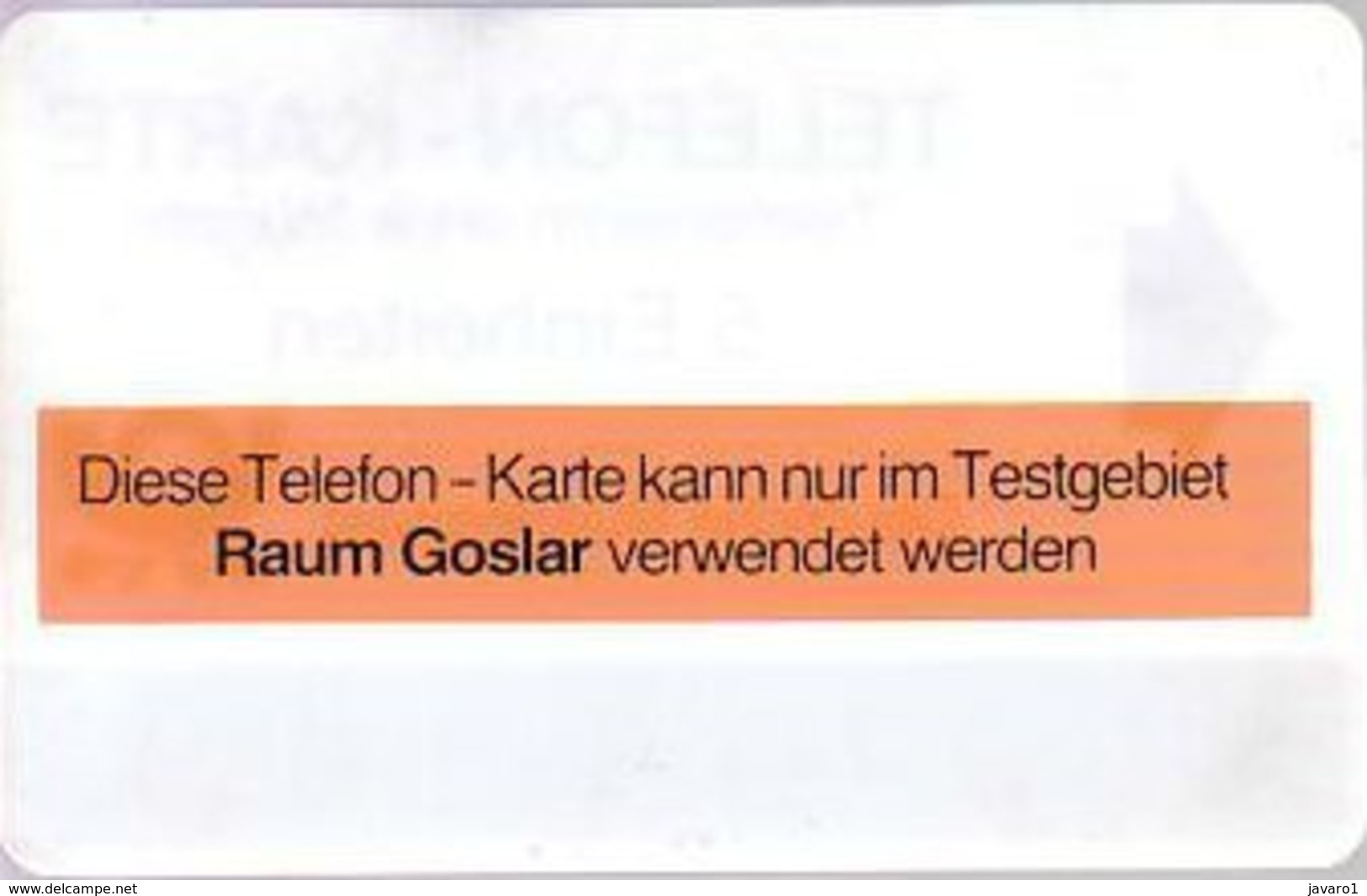 GERMANY : TG3 GOSLAR 80 U Yellow,black,white USED  Faded Control As Pictured - T-Series : Tests