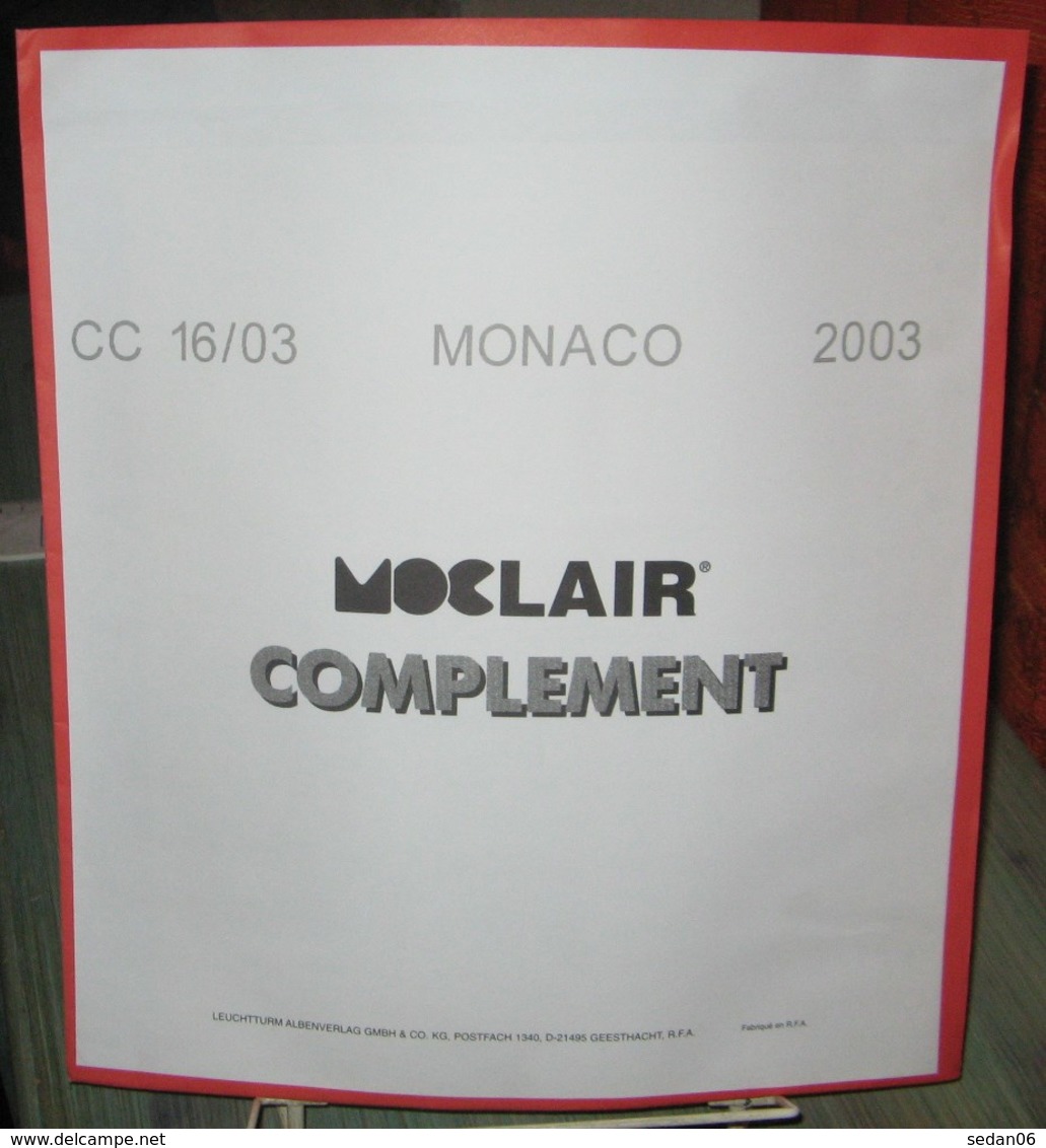 MOC - JEU MONACO MOCLAIR 2003 (Avec Pochettes) - Pré-Imprimés