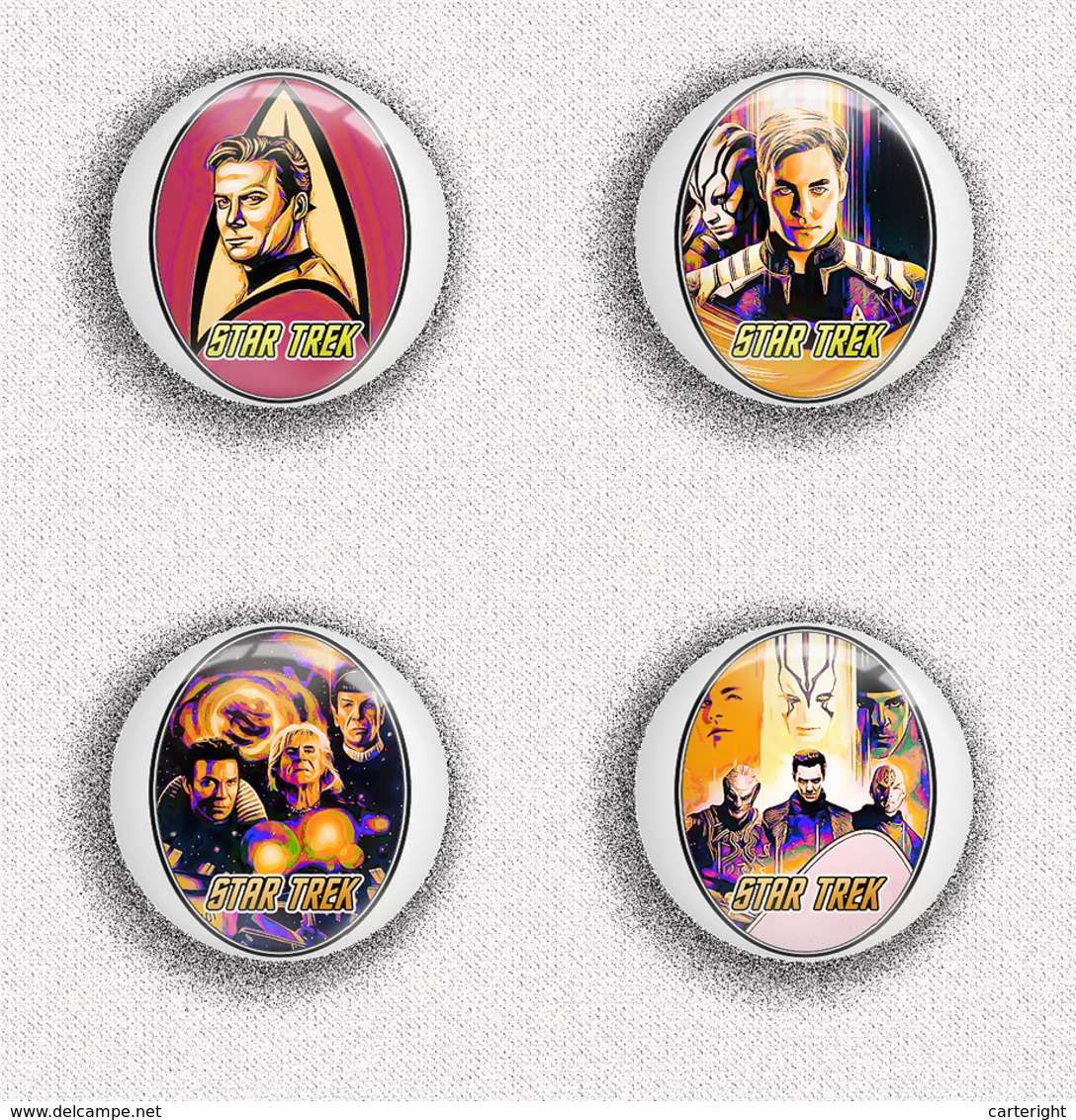 STAR TREK Space Fan ART BADGE BUTTON PIN SET 1 (1inch/25mm Diameter) 35 X - Ruimtevaart