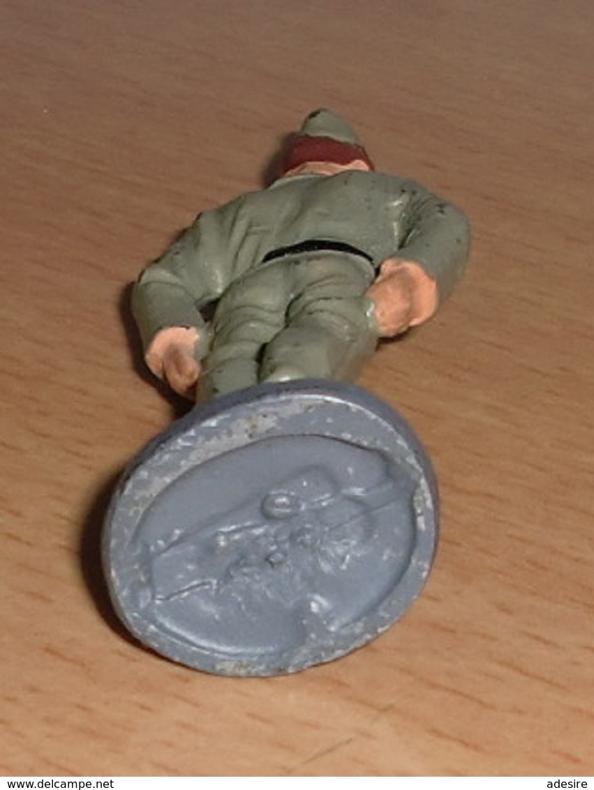 Militärische Figur - SOLDAT Aus Metall, Bemalt, Rarität, Gute Erhaltung, Höhe 7,5 Cm - 1939-45