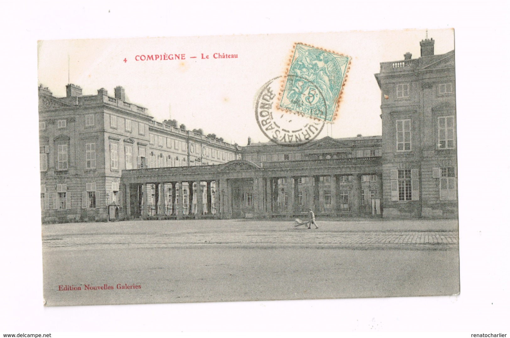 Le Château.Expédié à L'Isle Jourdain (Vienne) - Compiegne