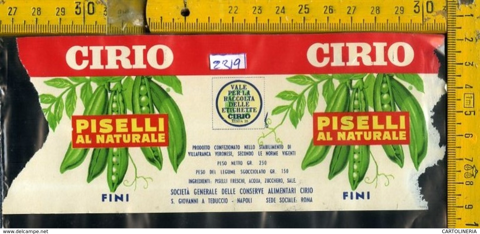 Etichetta Alimentare Cirio - Altri & Non Classificati