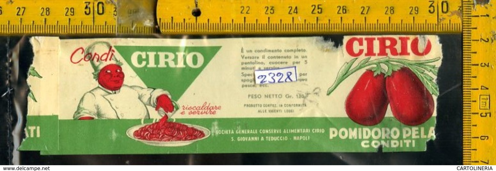 Etichetta Alimentare Condi Cirio - Altri & Non Classificati
