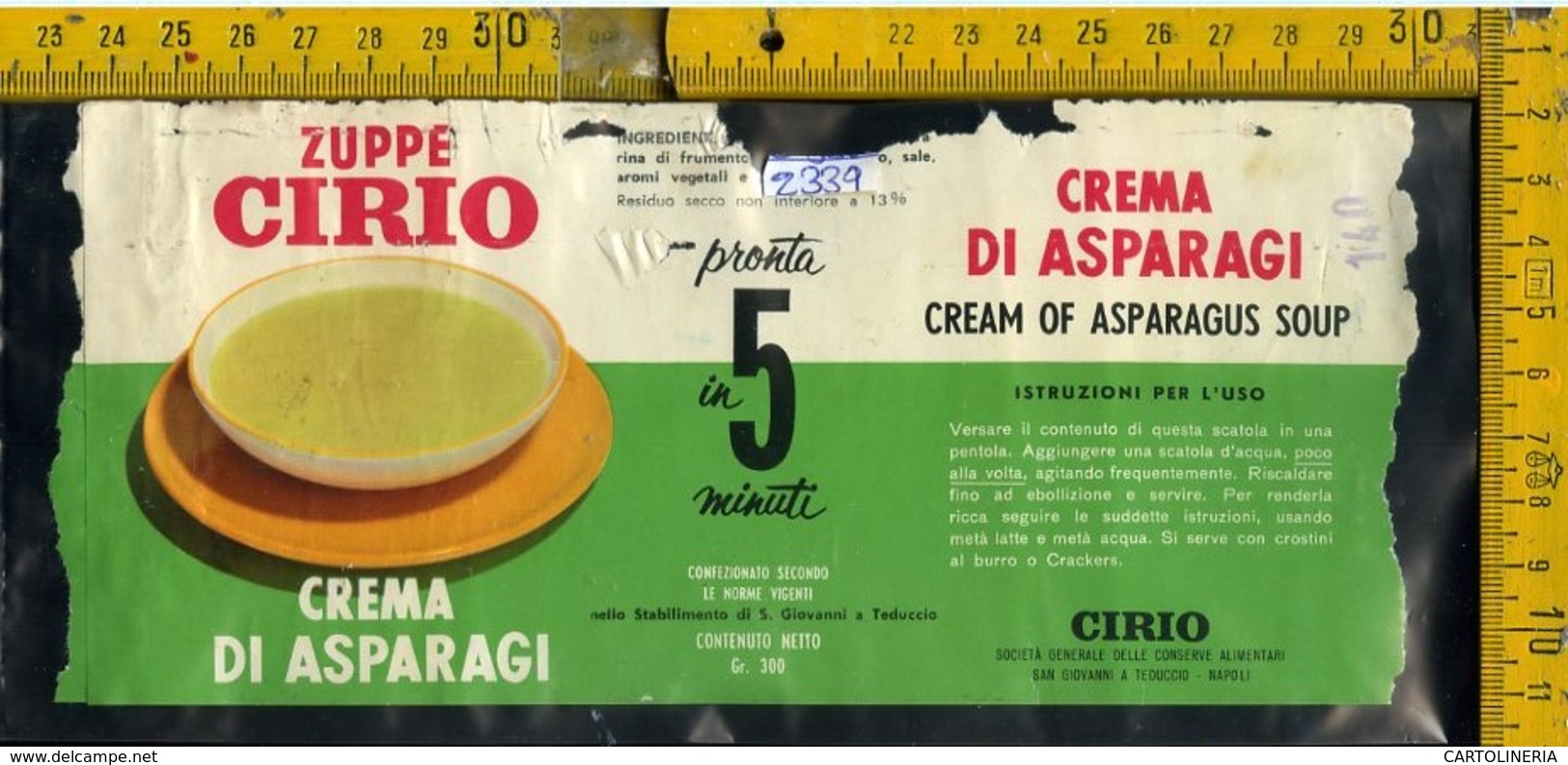 Etichetta Alimentare Zuppe Cirio - Altri & Non Classificati