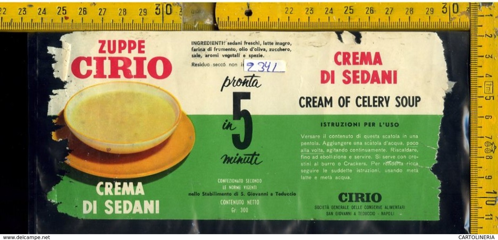 Etichetta Alimentare Zuppe Cirio - Altri & Non Classificati