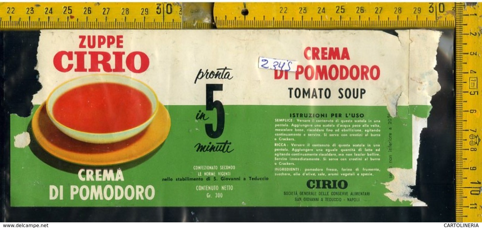 Etichetta Alimentare Zuppe Cirio - Altri & Non Classificati