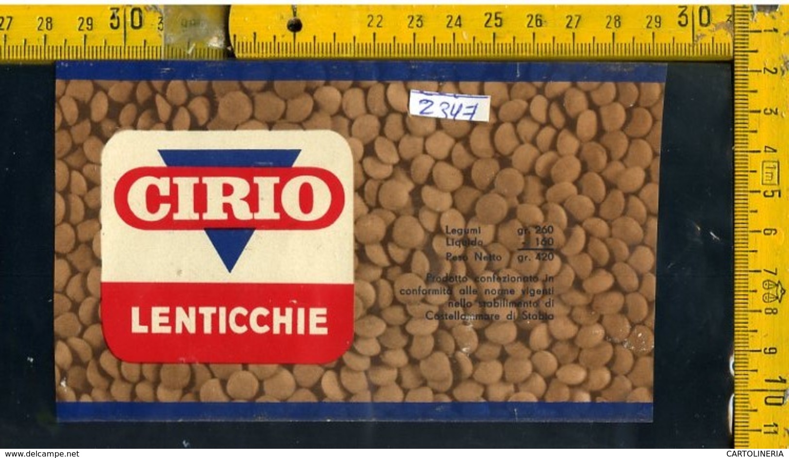 Etichetta Alimentare Lenticchie Cirio - Altri & Non Classificati