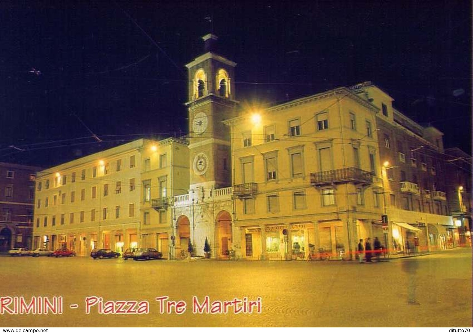 Rimini - Piazza Tre Martiri - Notturno - 15130 - Formato Grande Non Viaggiata – E 10 - Rimini