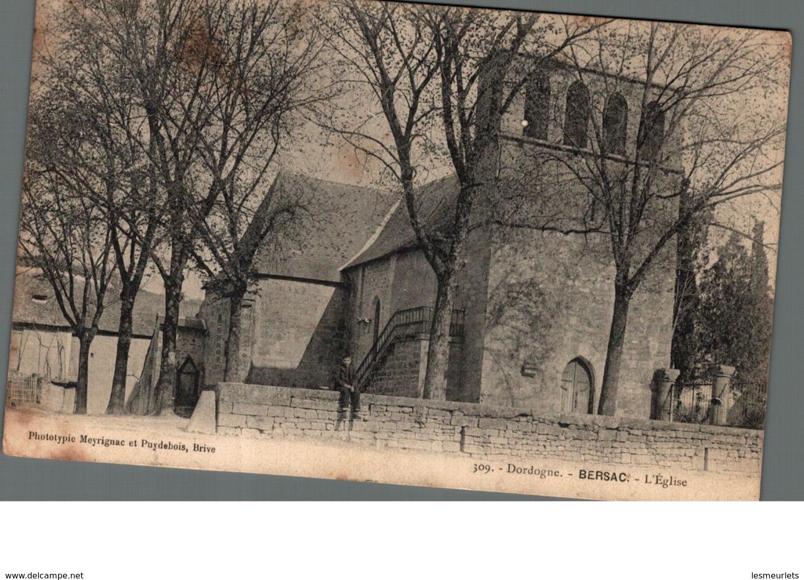 Cpa 24 Dordogne Bersac L'eglise Déstockage à Saisir - Autres & Non Classés