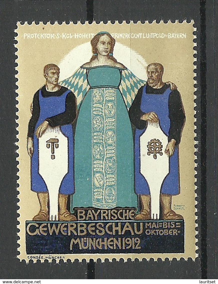 Deutschland 1912 Bayerische Gewerbeschau München Werbemarke MNH - Vignetten (Erinnophilie)