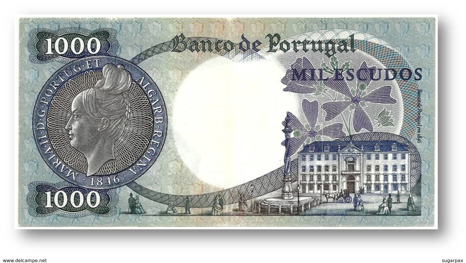 1000 Escudos - Ch. 10 - 19/05/1967 - P 172 - Sign. 6 - Serie GSJ - 5 Digit Serial # - Used - D. Maria II - PORTUGAL - Portugal