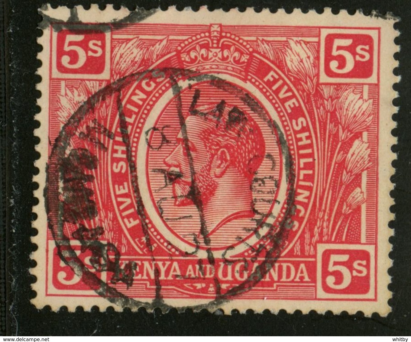 Kenya And Uganda 1922 5Sh King George V Issue #34 - Kenya & Ouganda