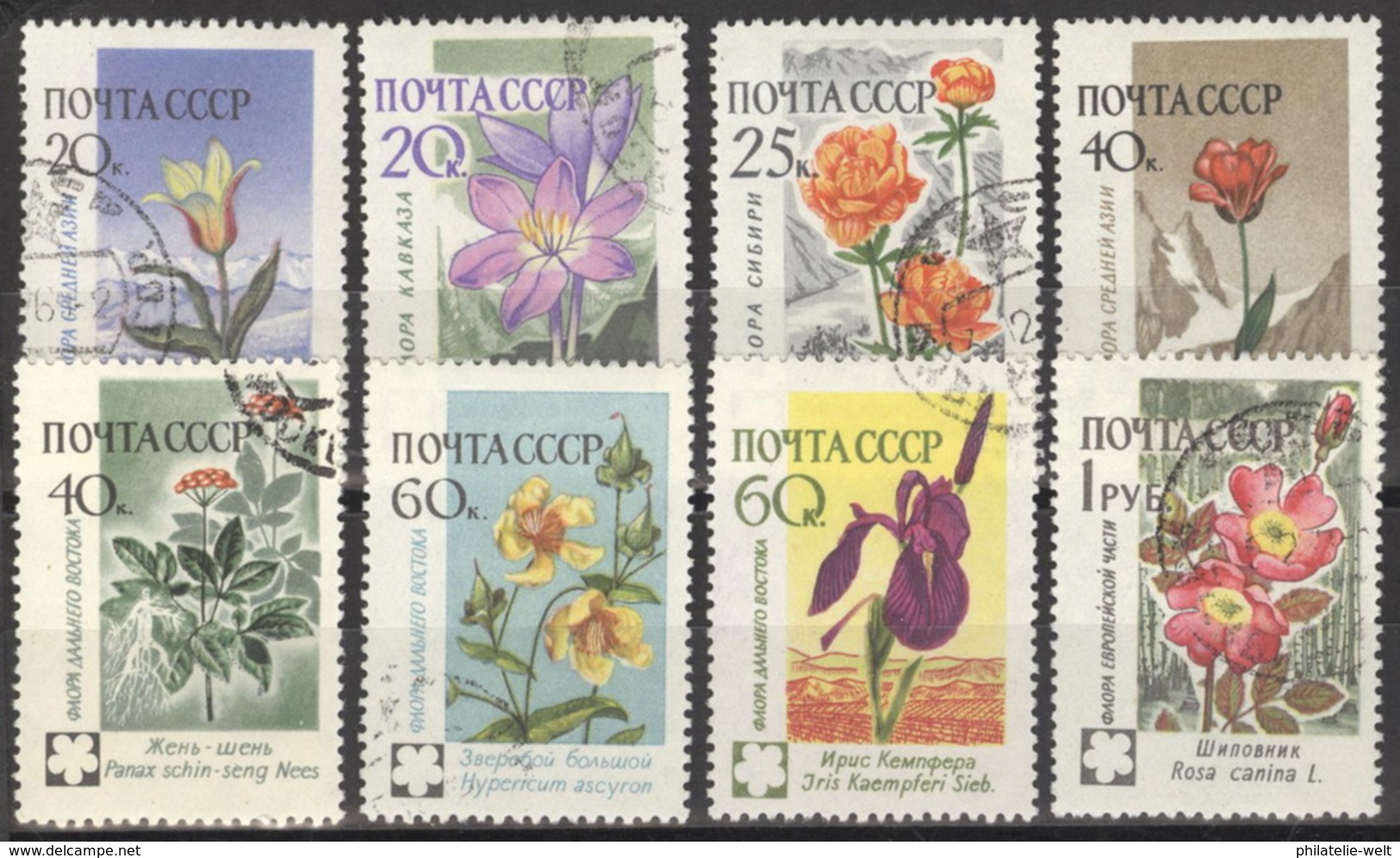 Sowjetunion 2418/25 O Blumen - Used Stamps