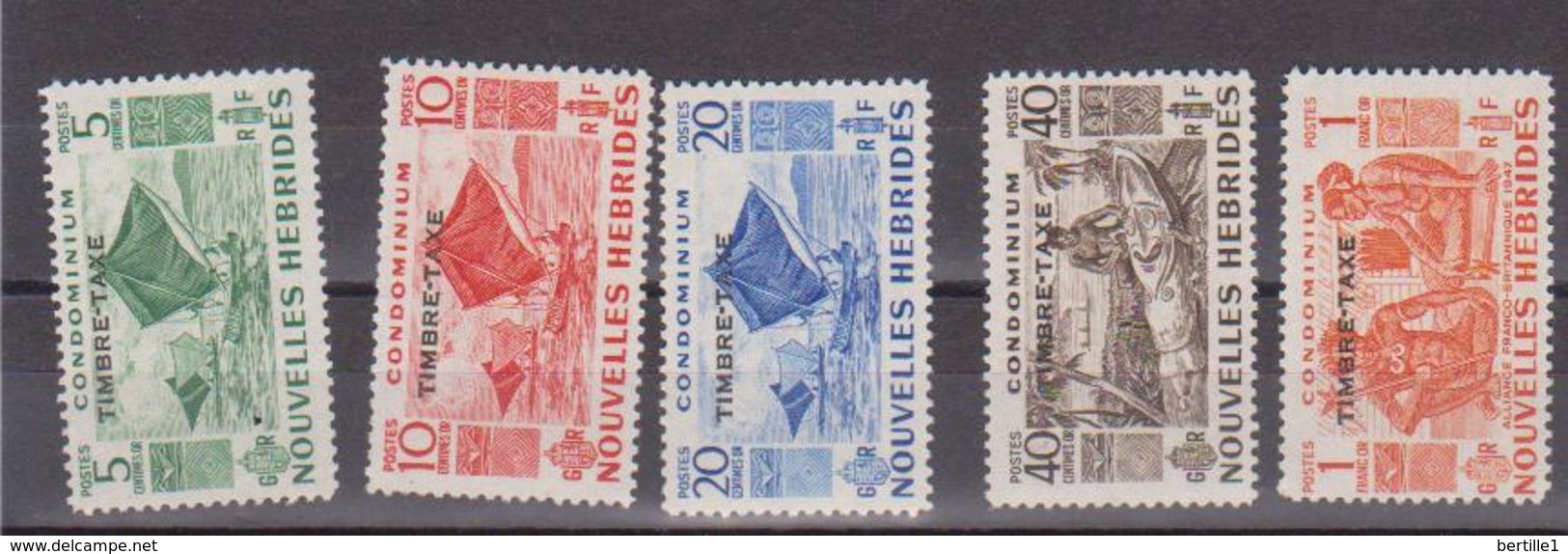 NOUVELLES HEBRIDES     N° YVERT   TAXE  36/40  NEUF SANS CHARNIERES     ( NSCH 12 ) - Impuestos