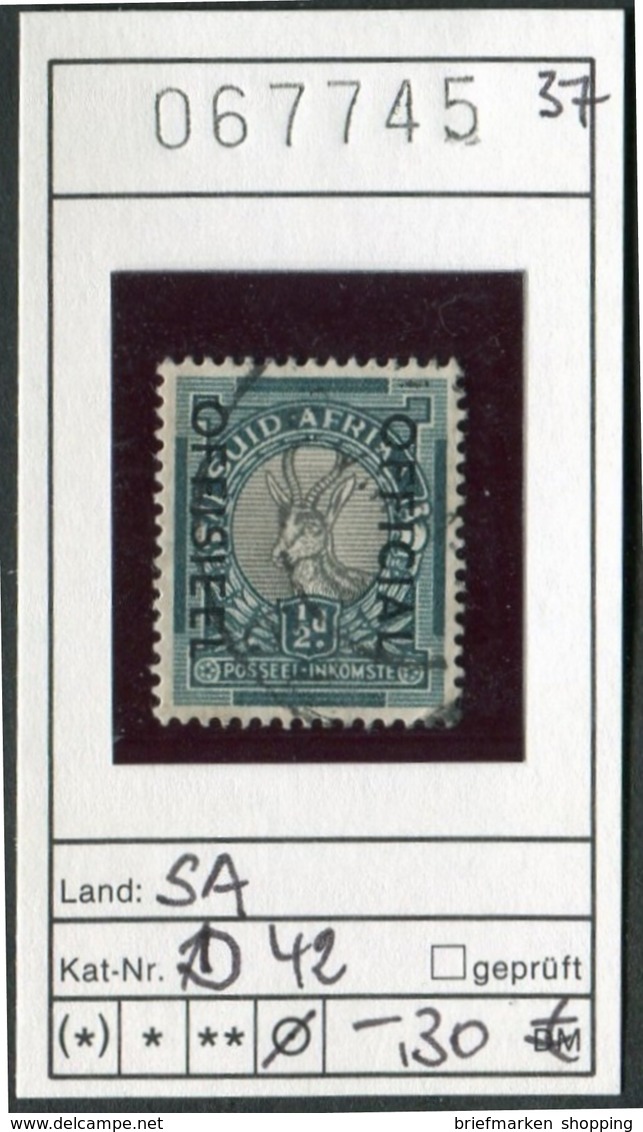 Südafrika 1937 - South Africa 1937 - Suid Afrika 1937 - Michel Dienst / Service 42 - Oo Oblit. Used Gebruikt - Dienstmarken