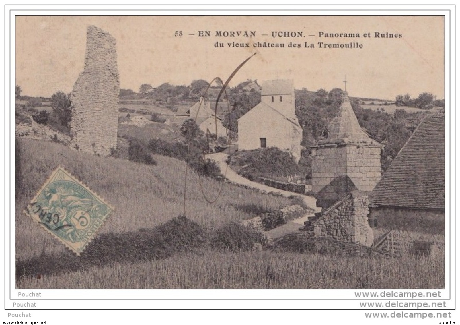 71) UCHON - En  Morvan -  Panorama Et Ruines Du Vieux Château De La Tremouille - Autres & Non Classés