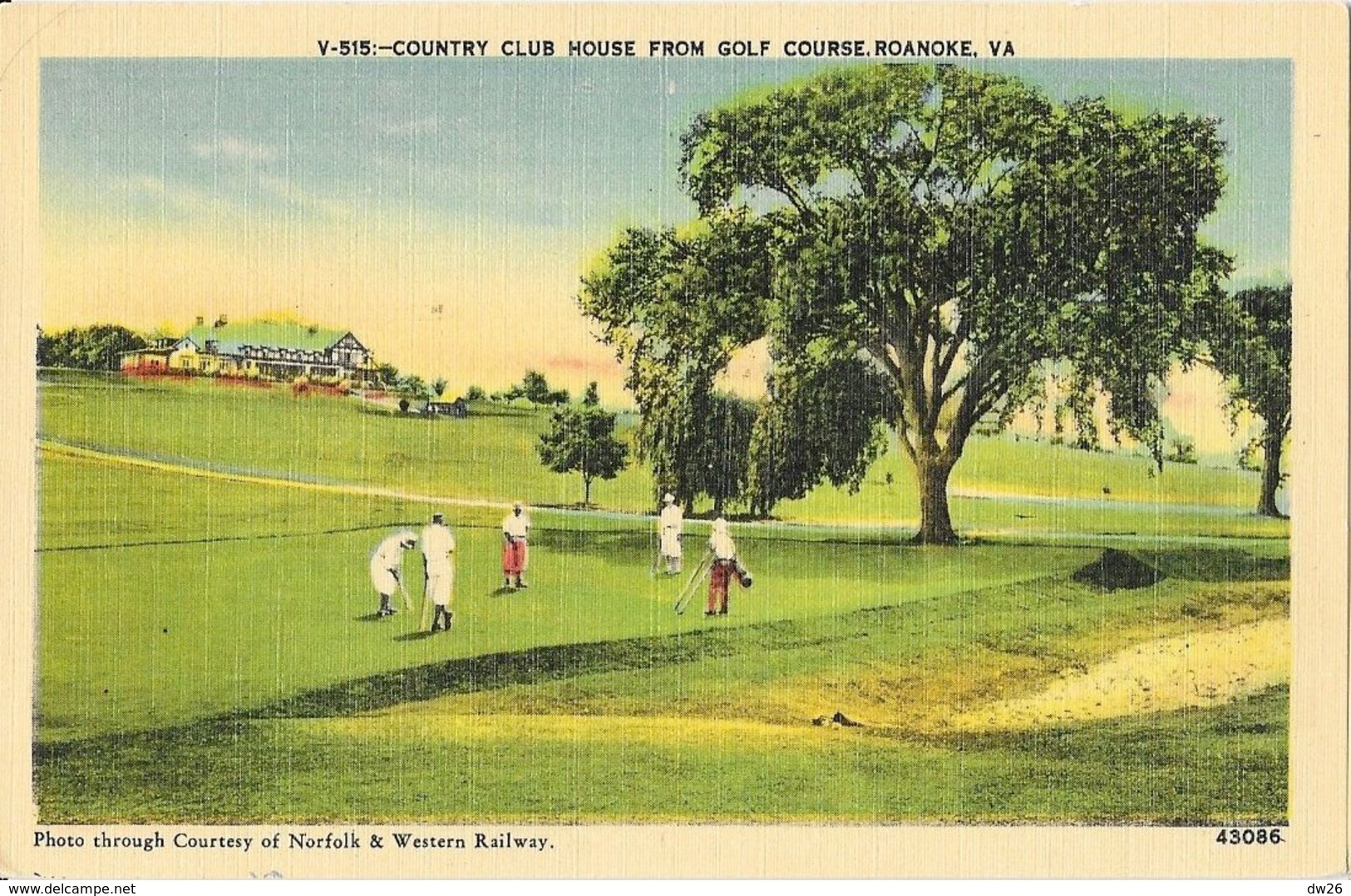 Sports - Country Club House From Golf Course, Roanoke, Virginie VA - Carte N° 43086 Non Circulée - Golf