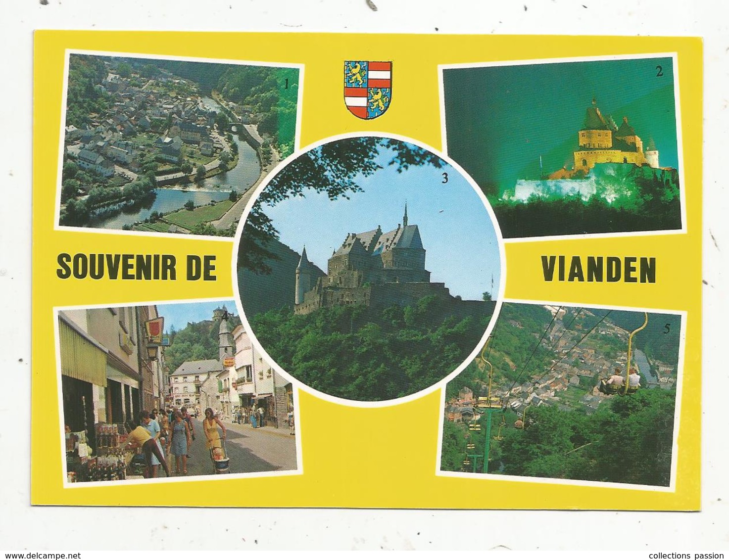 Cp, Luxembourg , Souvenir De VIANDEN , Multi Vues, écrite - Vianden