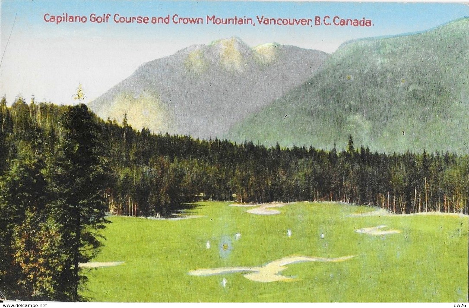 Sports - Capilano Golf Course And Crow Mountain, Vancouver, B.C. Canada - Carte Colorisée Non Circulée - Golf