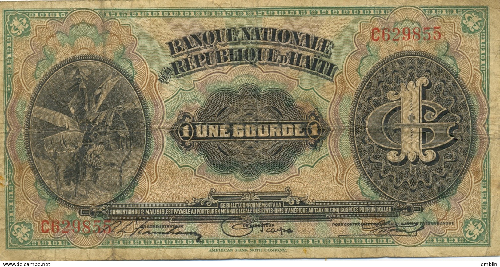 1 GOURDE 1919 - Haiti