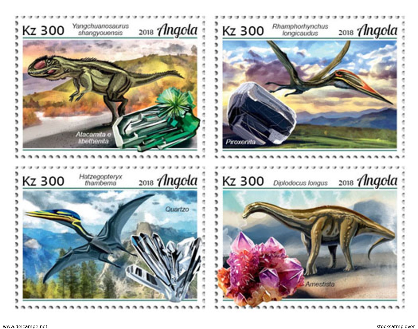 Angola 2018  Dinosaurs And Minerals  S201812 - Angola