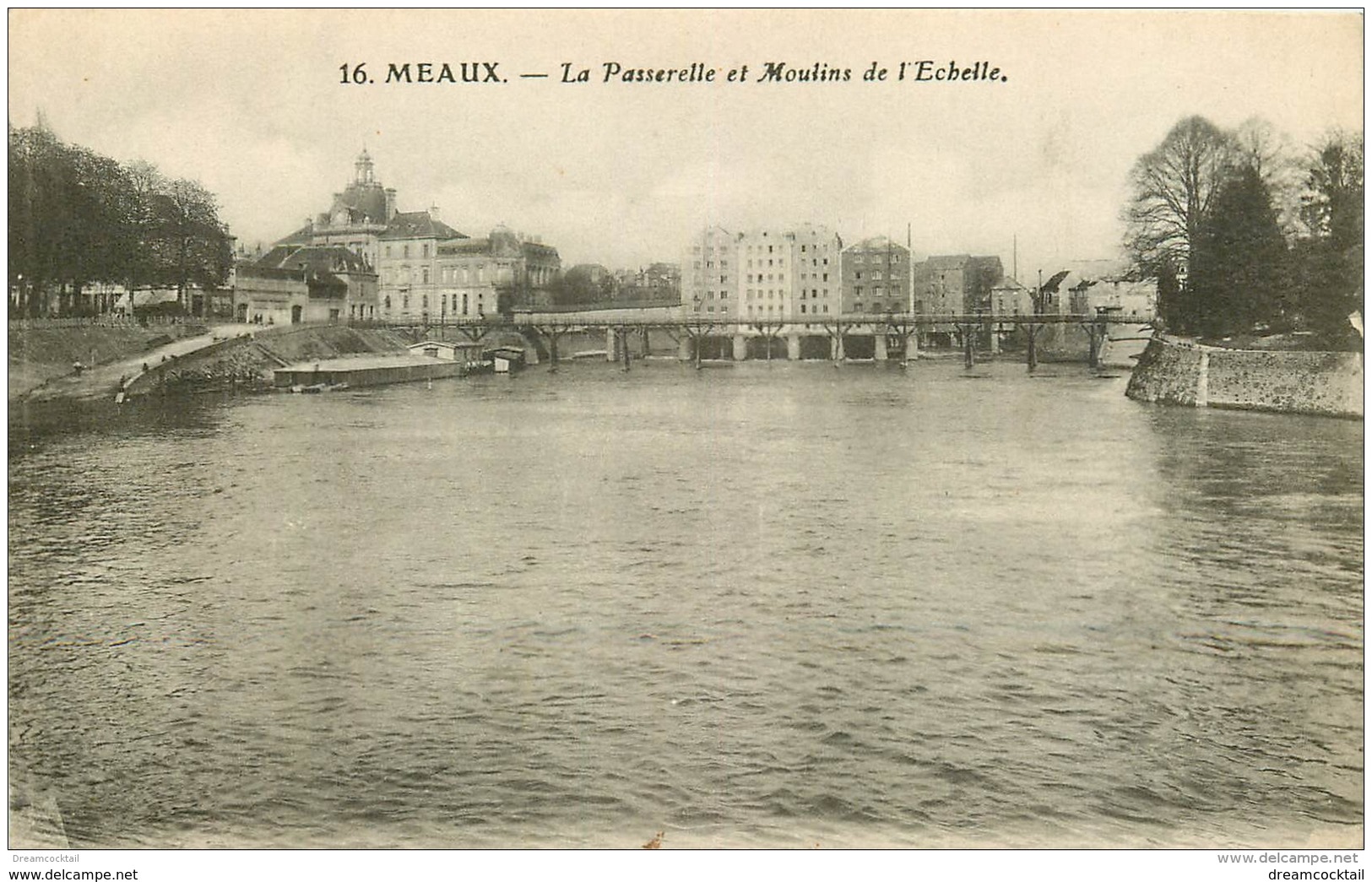 77 MEAUX. Moulins De L'Echelle Et Passerelle 1908 - Meaux