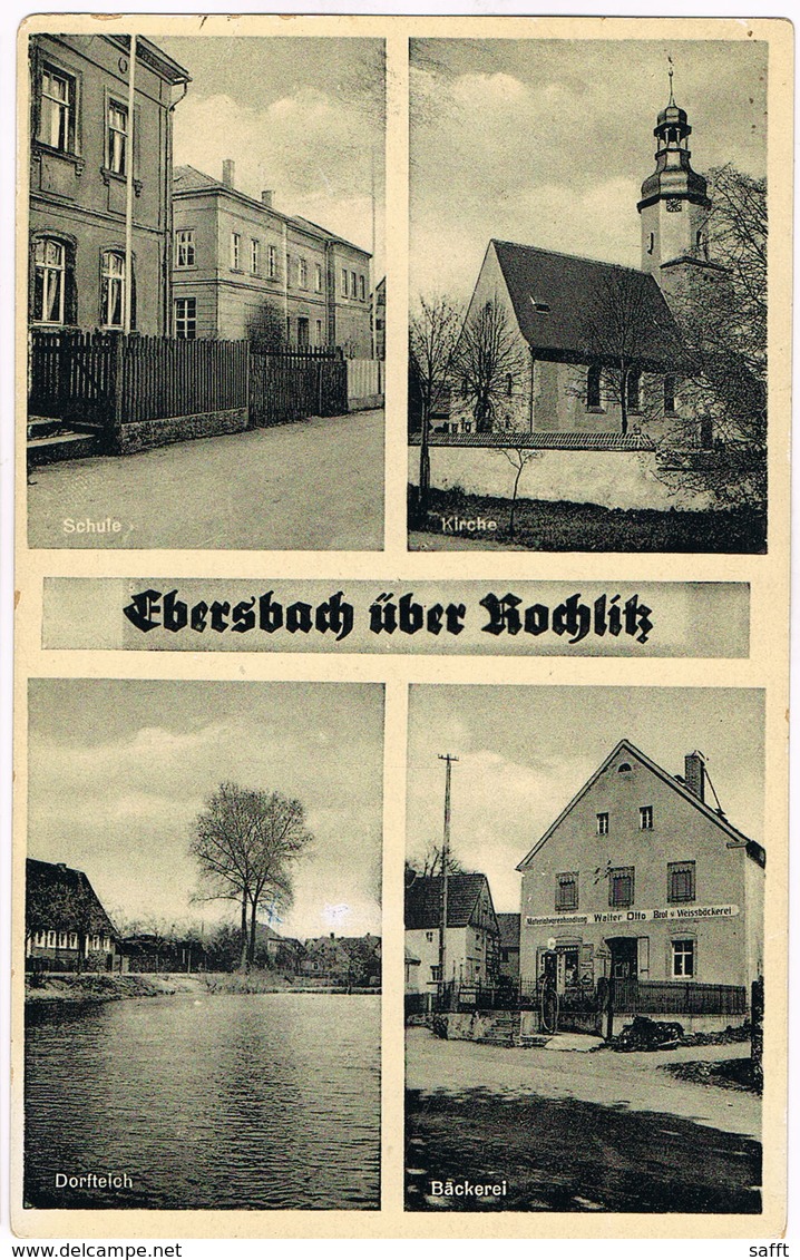 AK Ebersbach über Rochlitz, 4 Ansichten 1940 - Autres & Non Classés