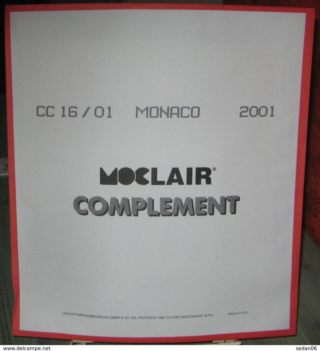 MOC - JEU MONACO MOCLAIR 2001 (Avec Pochettes) - Pré-Imprimés