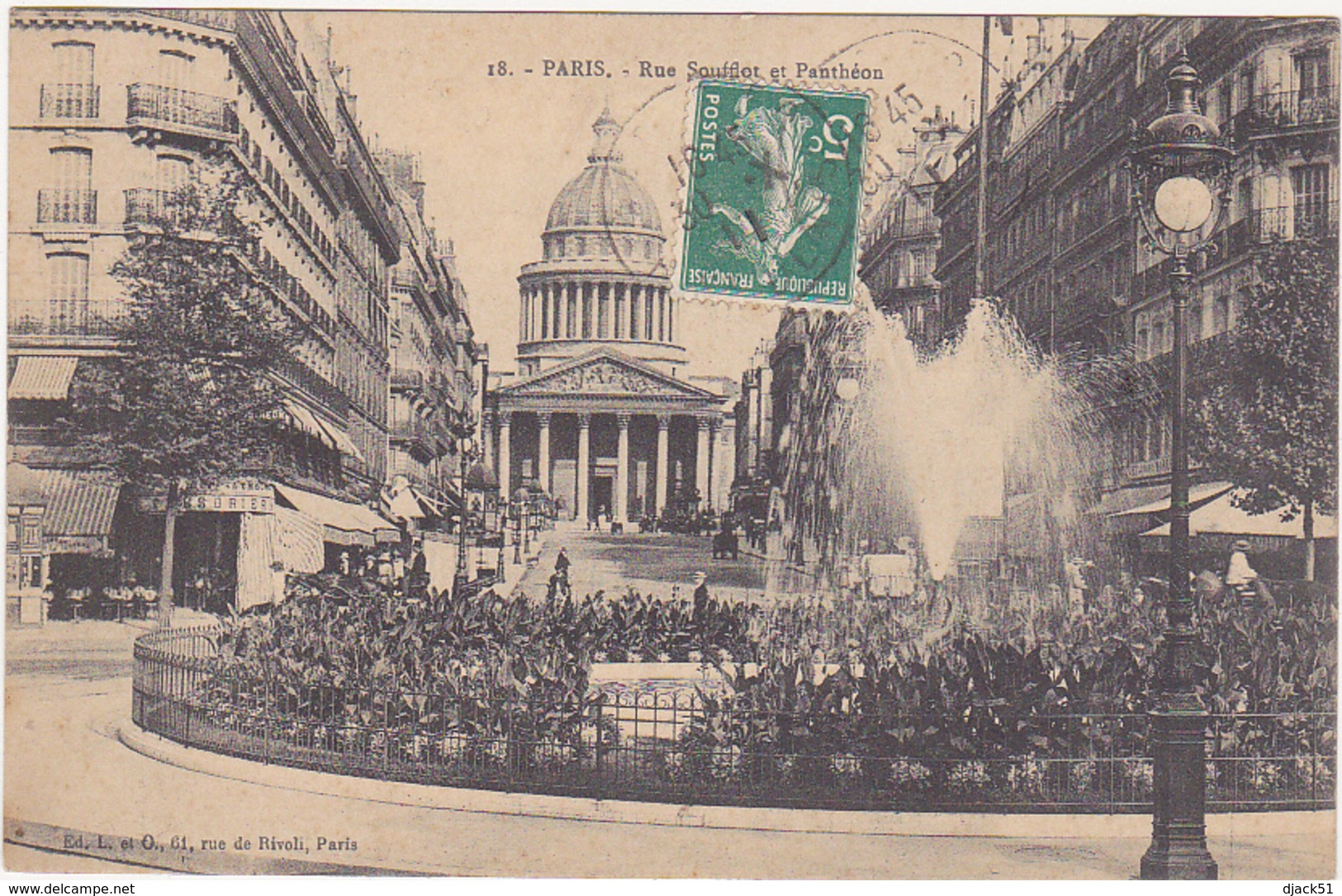 75 - PARIS - Rue Soufflot Et Panthéon - 1911 - Panthéon