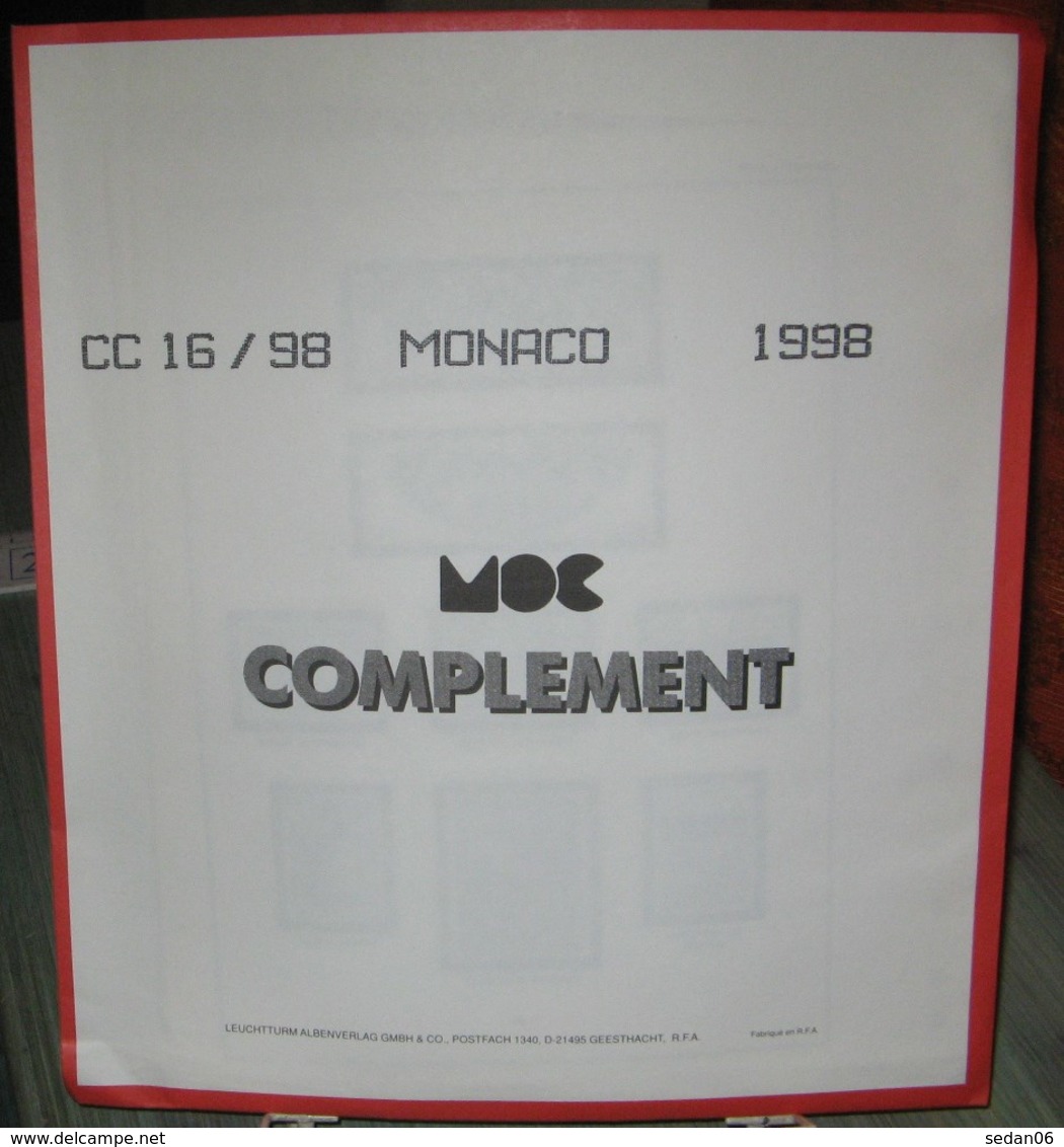 MOC - JEU MONACO MOCLAIR 1998 (Avec Pochettes) - Pré-Imprimés