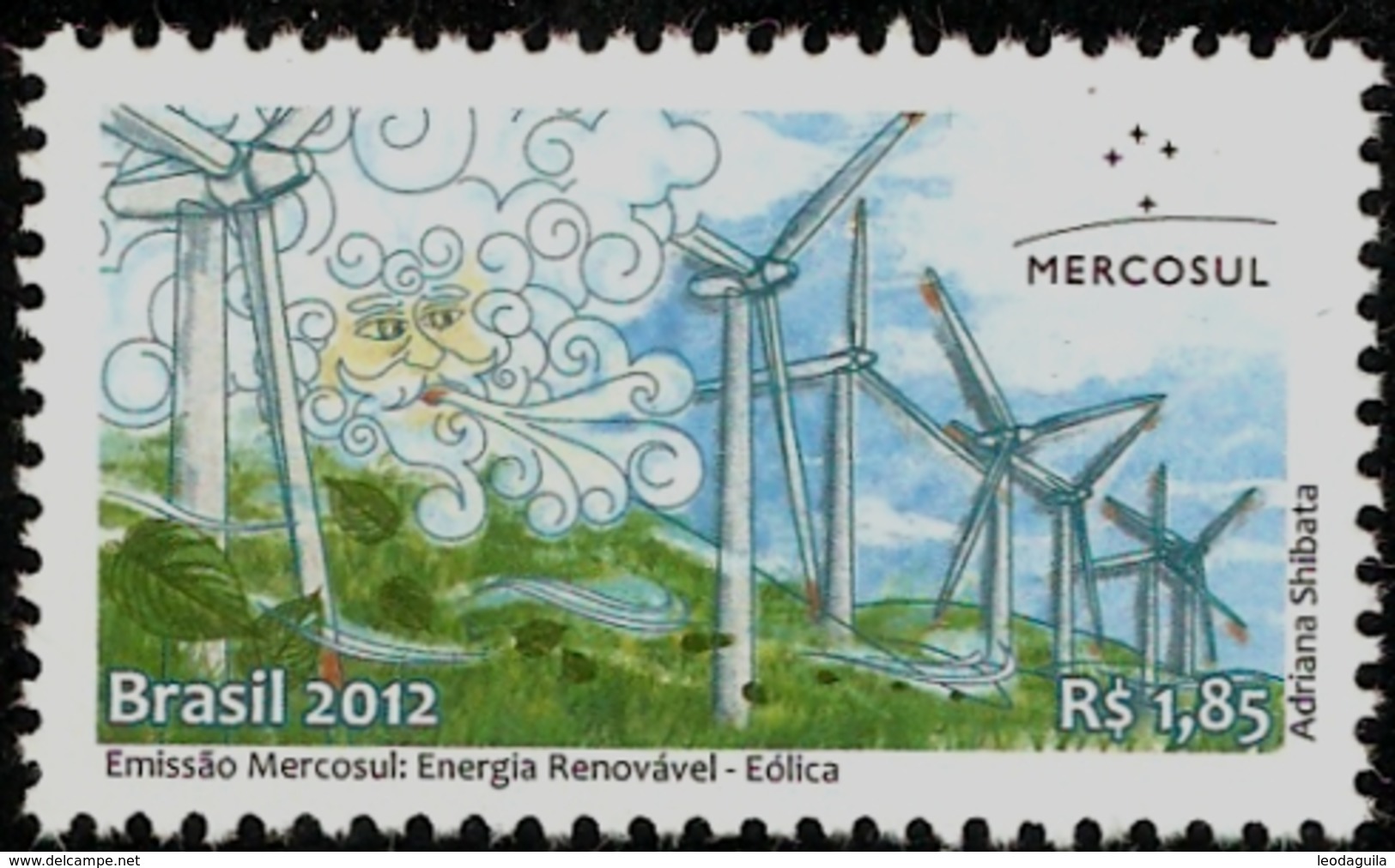 BRAZIL #3221  -  Renewable Energy - Wind Power - Windmills - Unused Stamps