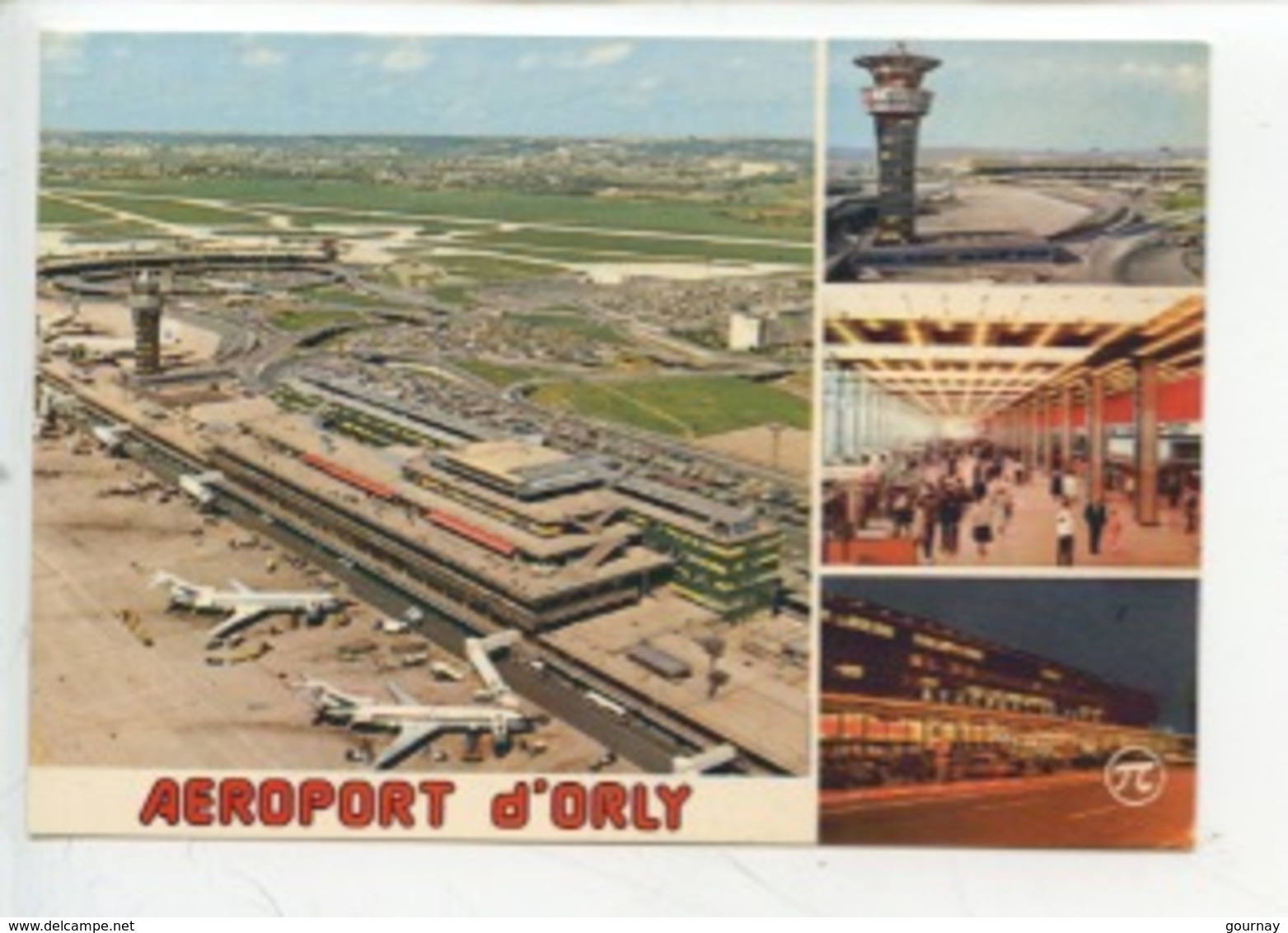 Aéroport Orly : Aérienne Aérogare Sud Ouest, Tour Contrôle, Hall Façade Aérogare Orly-Sud (cp Vierge N°288) - Luchthaven