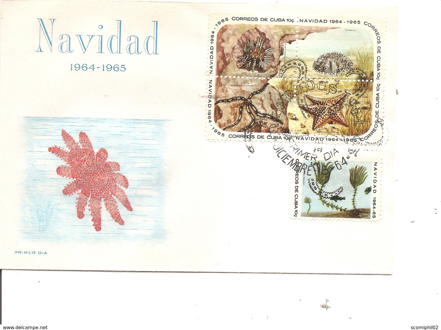 Cuba - Vie Aquatique ( 3 FDC De 1964 à Voir) - FDC