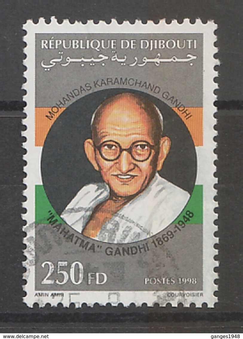 Djibouti  1998  Mahatma Gandhi  Used  # 16740  D    Inde  Indien India - Mahatma Gandhi